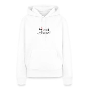 Divorce - Juste divorcé - Sweat à capuche Premium bio Femme - blanc - Devant - Julia (174cm)