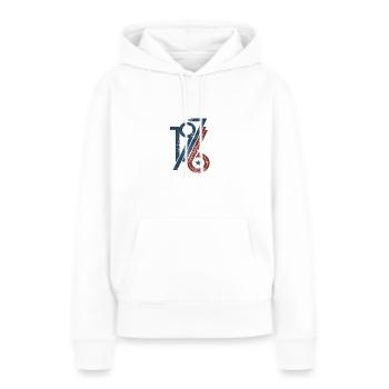 Retro 1976 - Women’s Premium Organic Hoodie - white - Front - Julia (174cm)