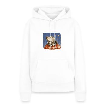 Wauwau Laika cadeau chien de l’URSS URSS Russie - Sweat à capuche Premium bio Femme - blanc - Devant - Julia (174cm)
