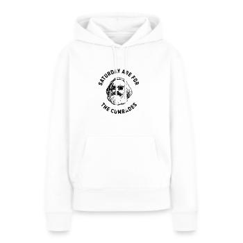 Comrades cadeau Karl Marx Marxisme Chemnitz - Sweat à capuche Premium bio Femme - blanc - Devant - Julia (174cm)