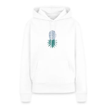 Funny Upside Down Pineapple Swinger Merchandise - Women’s Premium Organic Hoodie - white - Front - Julia (174cm)