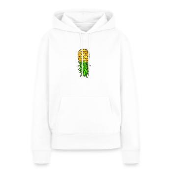 Funny Upside Down Pineapple Swinger Merchandise - Women’s Premium Organic Hoodie - white - Front - Julia (174cm)