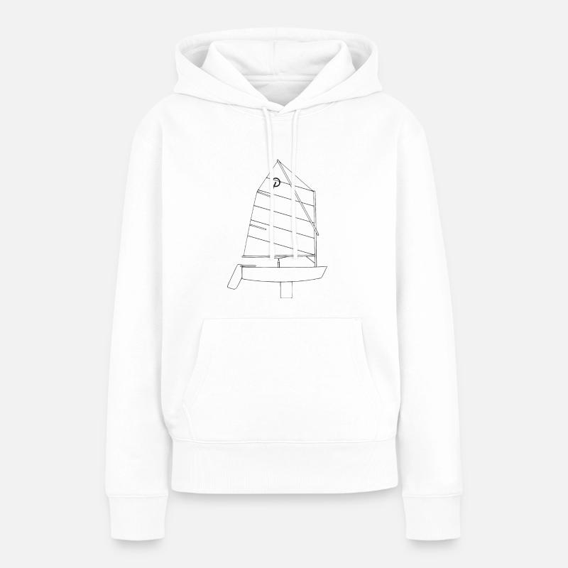 optimiste - Sweat à capuche Premium bio Femme - blanc