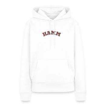 Hamm - Sweat à capuche Premium bio Femme - blanc - Devant - Julia (174cm)