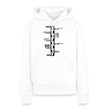 Pegel für ein Entscheidungen - Frauen Premium Bio Hoodie - Weiß - Vorne - Julia (174cm)