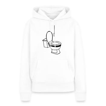 Toilette - Sweat à capuche Premium bio Femme - blanc - Devant - Julia (174cm)