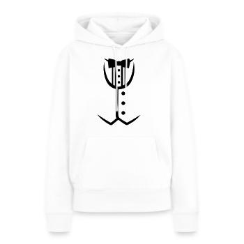 Anzug - Frauen Premium Bio Hoodie - Weiß - Vorne - Julia (174cm)