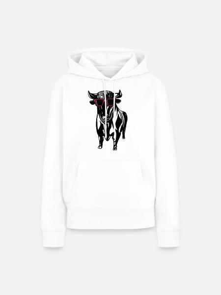 Frankfurter Bulle - Frauen Premium Bio Hoodie - Weiß