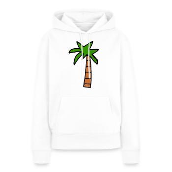 Palmier - Sweat à capuche Premium bio Femme - blanc - Devant - Julia (174cm)