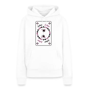 Joker Jolly Clown Girl Kartenspiel Spielkarte - Frauen Premium Bio Hoodie - Weiß - Vorne - Julia (174cm)