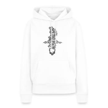 Mer Baltique // Illustration - Sweat à capuche Premium bio Femme - blanc - Devant - Julia (174cm)