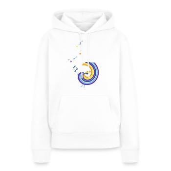 bunter singvogel - Frauen Premium Bio Hoodie - Weiß - Vorne - Julia (174cm)