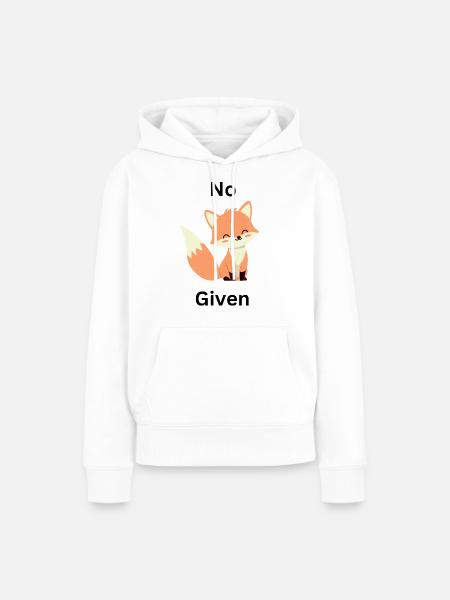 No Fuchs Given - Frauen Premium Bio Hoodie - Weiß