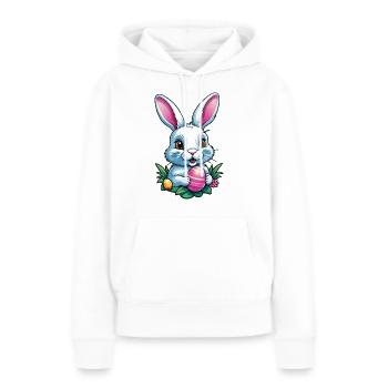 Osterhase - Frauen Premium Bio Hoodie - Weiß - Vorne - Julia (174cm)
