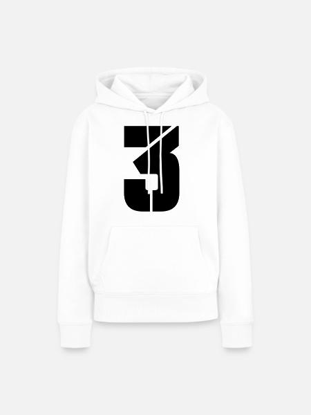 3 - Frauen Premium Bio Hoodie - Weiß