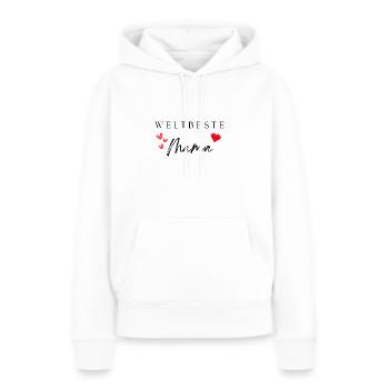 weltbeste Mama - Frauen Premium Bio Hoodie - Weiß - Vorne - Julia (174cm)