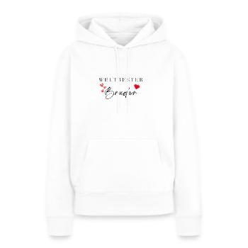 weltbester Bruder - Frauen Premium Bio Hoodie - Weiß - Vorne - Julia (174cm)