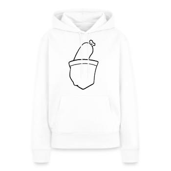 barbecue délicieux saucisse saucisse saucisse - Sweat à capuche Premium bio Femme - blanc - Devant - Julia (174cm)