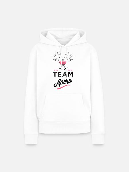 Team Apero Frau - Frauen Premium Bio Hoodie - Weiß