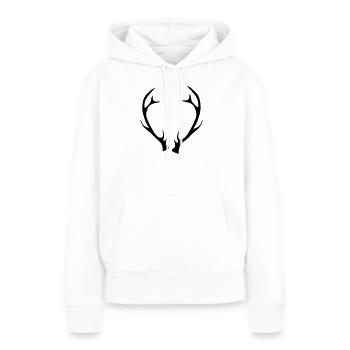 Geweih - Frauen Premium Bio Hoodie - Weiß - Vorne - Julia (174cm)
