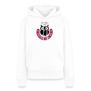 UHU unter hundert Kilo - Frauen Premium Bio Hoodie - Weiß - Vorne - Julia (174cm)