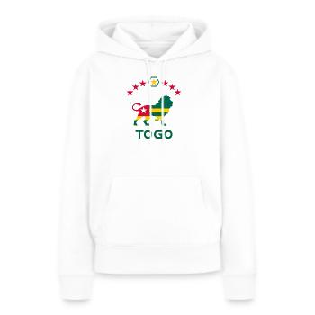 Conception du drapeau du Lion du Togo / Lomé cadeau Afrique - Sweat à capuche Premium bio Femme - blanc - Devant - Julia (174cm)