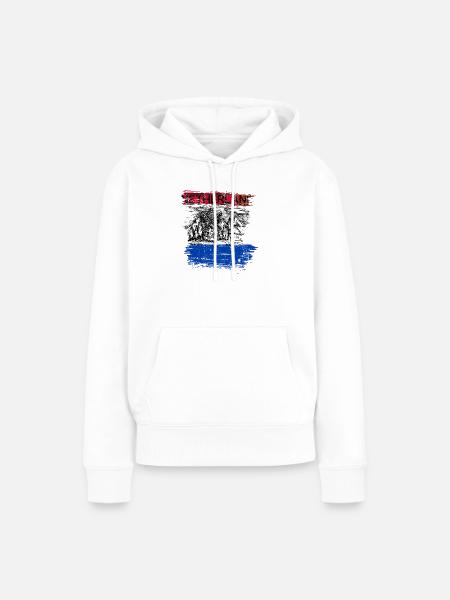 Niederlande Windmill Vista - Frauen Premium Bio Hoodie - Weiß