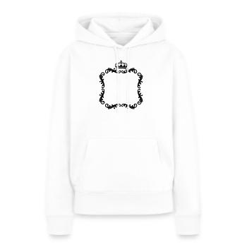 Cadre avec couronne cadre décoratif pour photo - Sweat à capuche Premium bio Femme - blanc - Devant - Julia (174cm)