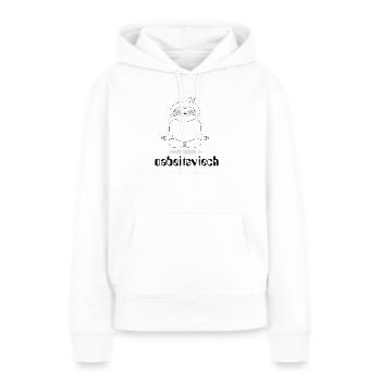 FAULTIER - Oabeitsviech - Arbeitstier, Wortwitz - Frauen Premium Bio Hoodie - Weiß - Vorne - Julia (174cm)