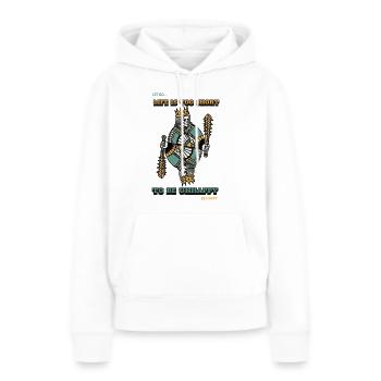Life is to short - Frauen Premium Bio Hoodie - Weiß - Vorne - Julia (174cm)