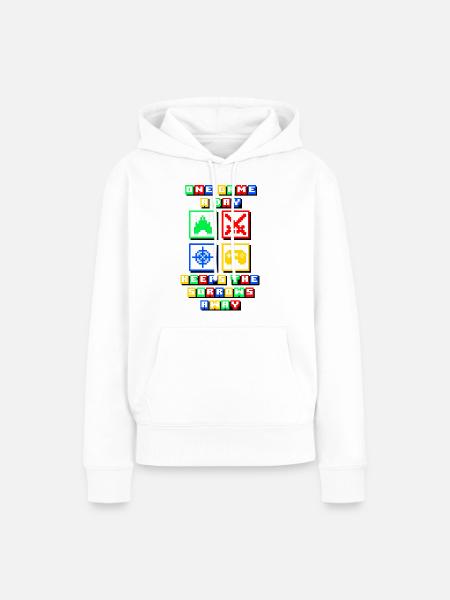 Pixel Gaming Design - Frauen Premium Bio Hoodie - Weiß