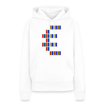 Pixelart € - Frauen Premium Bio Hoodie - Weiß - Vorne - Julia (174cm)