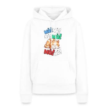 Non, non, non, non, non - Sweat à capuche Premium bio Femme - blanc - Devant - Julia (174cm)