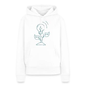 Grüne Energie Ökologisch - Frauen Premium Bio Hoodie - Weiß - Vorne - Julia (174cm)