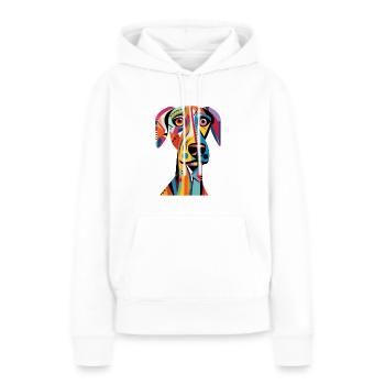 Bunter Hund - Frauen Premium Bio Hoodie - Weiß - Vorne - Julia (174cm)