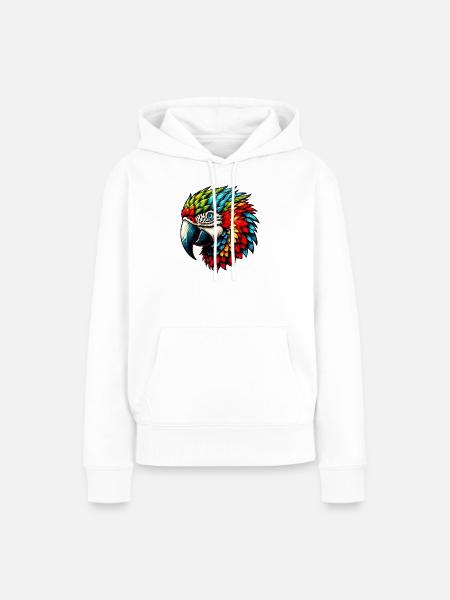 Papagei - Frauen Premium Bio Hoodie - Weiß