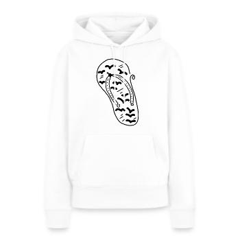 Flip flop schuh - Frauen Premium Bio Hoodie - Weiß - Vorne - Julia (174cm)