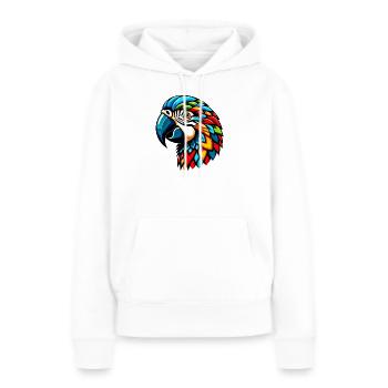 Harlekin Papagei - Frauen Premium Bio Hoodie - Weiß - Vorne - Julia (174cm)