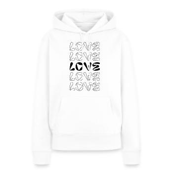 Ich liebe Typografie-Design - Frauen Premium Bio Hoodie - Weiß - Vorne - Julia (174cm)