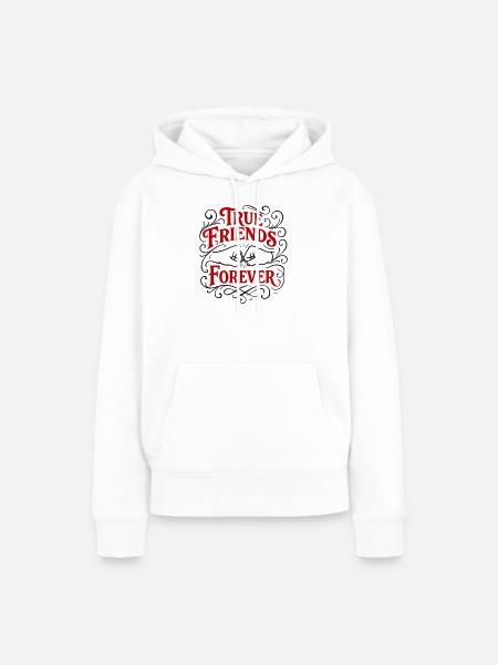 Treue Freunde Für Immer - Frauen Premium Bio Hoodie - Weiß