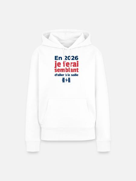 Vorsatz zum Jahresende - Frauen Premium Bio Hoodie - Weiß