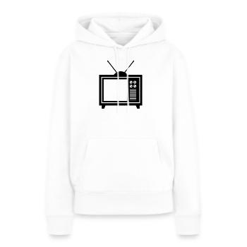 Télévision - Sweat à capuche Premium bio Femme - blanc - Devant - Julia (174cm)