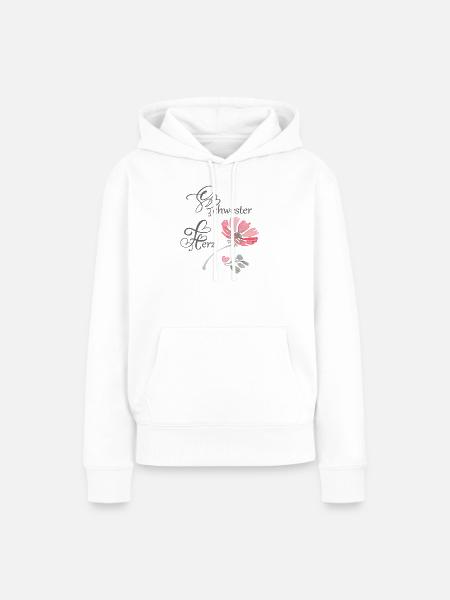 Schwesterherz - Frauen Premium Bio Hoodie - Weiß