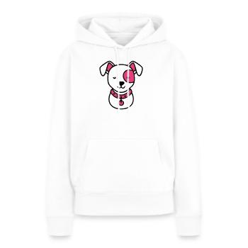 Hundekopf Welpe Süßer Hund Hundemama - Frauen Premium Bio Hoodie - Weiß - Vorne - Julia (174cm)