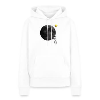 Astronaut and Moon Balloon - Frauen Premium Bio Hoodie - Weiß - Vorne - Julia (174cm)