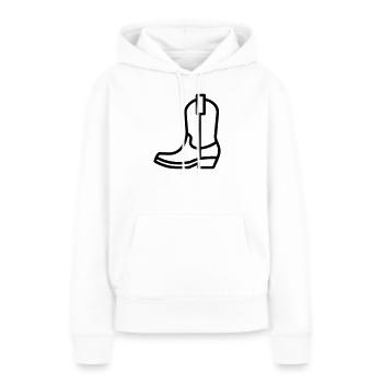 Stiefel - Frauen Premium Bio Hoodie - Weiß - Vorne - Julia (174cm)
