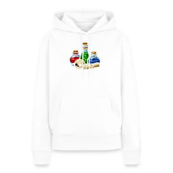 Alchemistische Trankgläser Schädel-Szene - Frauen Premium Bio Hoodie - Weiß - Vorne - Julia (174cm)