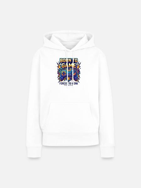 Geboren für das Spiel - Frauen Premium Bio Hoodie - Weiß