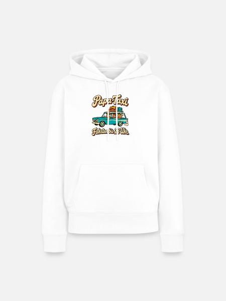 Papa-Taxi Fahrten bis 23 Uhr - Frauen Premium Bio Hoodie - Weiß