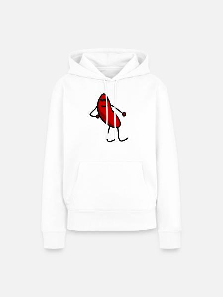 Chilled Jay - red - Frauen Premium Bio Hoodie - Weiß